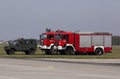 Vehicles operating airbase in Poznan-Krzesiny