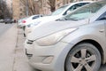 Vehicles parked in parking lot Royalty Free Stock Photo