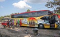 Vehicles parking at the bus station