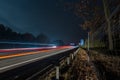 Lights on a German motorway at night