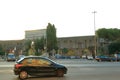 Vehicles at the Piazza Di Porta Maggiore in the morning