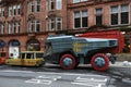 Vehicles during shooting scenes for Ghostwriter in Glasgow. Royalty Free Stock Photo