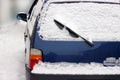Vehicles in the snow. snow drifts on the roads. Motion cancellation, owing to inclement weather conditions