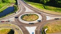 Vehicles Travel Around Roundabout in Realtime