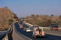 Vehicles Travelling on National Highway Number 52 Mumbai Agra Road near Manpur