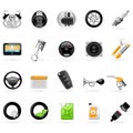 Vehicular service center (car station) icons Royalty Free Stock Photo