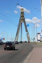 Vehicular traffic on the bridge