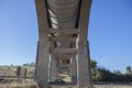 Vehicule crossing under Acedera Aqueduct, Spain Royalty Free Stock Photo