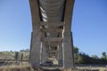 Vehicule crossing under Acedera Aqueduct, Spain Royalty Free Stock Photo