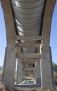 Vehicule crossing under Acedera Aqueduct, Spain Royalty Free Stock Photo