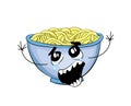 Crying internet meme illustration of pasta