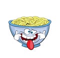 Annoying cartoon illustration of pasta