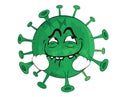 Comic internet meme illustration of virus