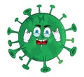 Punk cartoon illustration of virus