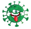 Annoying cartoon illustration of virus