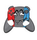 Comic internet meme illustration of joystick