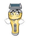 Comic internet meme illustration of barber shaver