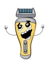 Crying internet meme illustration of barber shaver