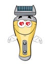 In love cartoon illustration of barber shaver