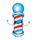 Cute cartoon illustration of barber pole light Royalty Free Stock Photo