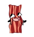 Happy internet meme illustration of bacon
