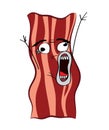 Crazy internet meme illustration of bacon