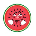 Comic internet meme illustration of watermelon