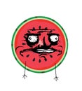 Troll internet meme illustration of watermelon