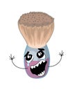 Crying internet meme illustration of barber brush