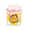 Comic internet meme illustration of honey jar