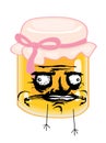 Troll internet meme illustration of honey jar