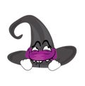 Comic internet meme illustration of witch hat