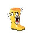 Crazy internet meme illustration of autumn boots