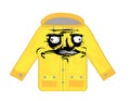 Troll internet meme illustration of yellow rain coat