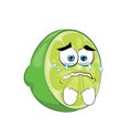 Crying cartoon illustration of Lime