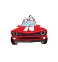 Curious internet meme illustration of mustang car Royalty Free Stock Photo