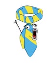 Crazy internet meme illustration of tie