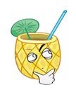 Curious internet meme illustration of pinacolada cocktail