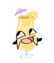 Happy  internet meme illustration of pinacolada cocktail Royalty Free Stock Photo