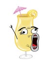 Crazy internet meme illustration of pinacolada cocktail