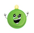 Crying internet meme illustration of Christmas tree toy