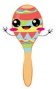 Cute cartoon illustration of Maraca