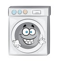 Happy cartoon illustration of Washer