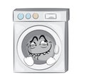 Comic internet meme illustration of Washer