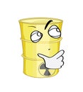 Curious internet meme illustration of Toxic waste barrel Royalty Free Stock Photo