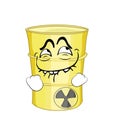 Comic internet meme illustration of Toxic waste barrel Royalty Free Stock Photo