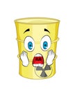 Scared illustration of Toxic waste barrel Royalty Free Stock Photo