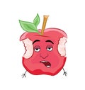 Dumb looking illustration of bitten apple