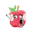 Crazy internet meme illustration of bitten apple