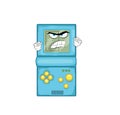 Angry cartoon illustration of tetris icon